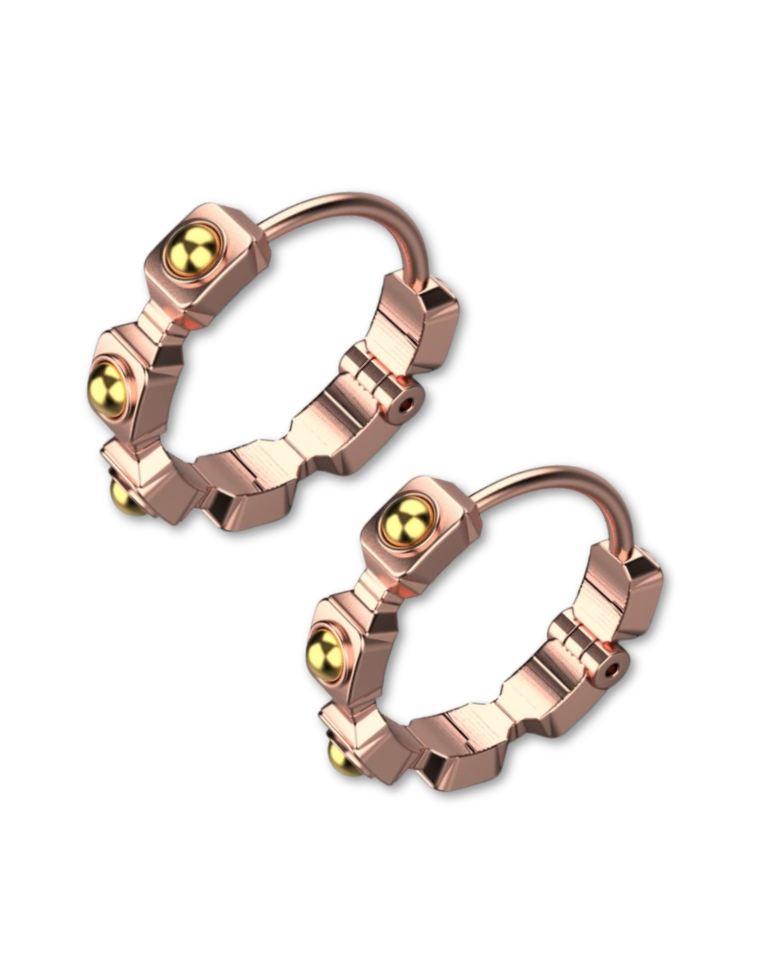 Empire Earrings II – 18K Gold, Rose Gold Plated Sterling Silver