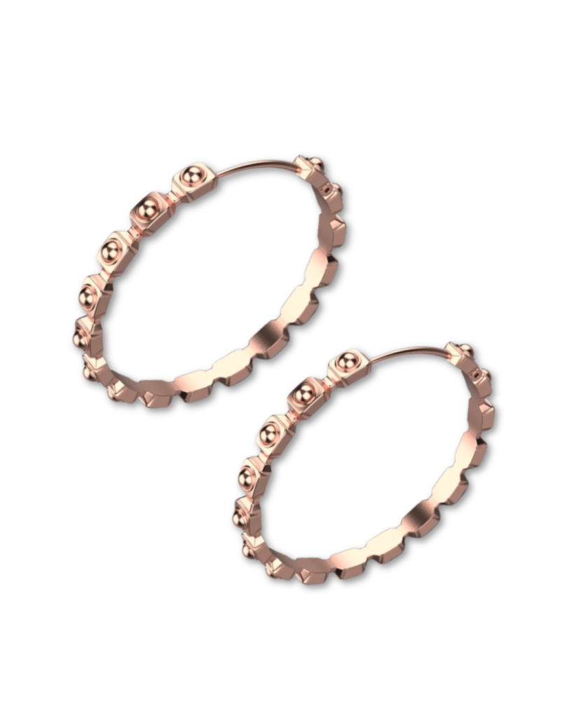 Empire XL Earrings – 18K Rose Gold Plated Sterling Silver