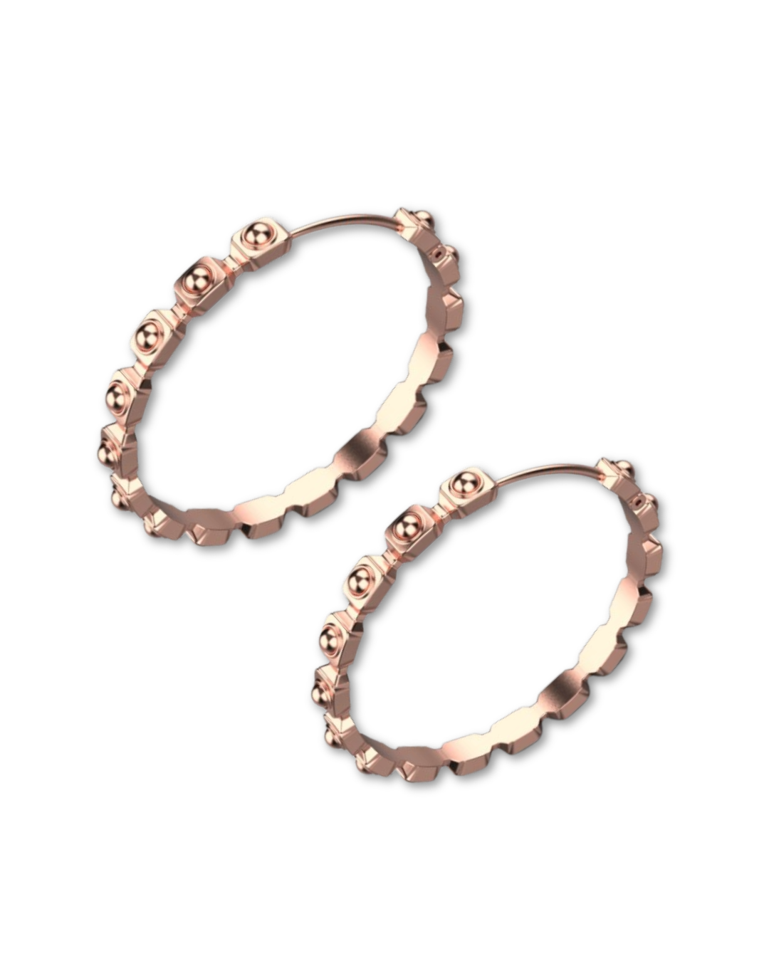 Empire XL Earrings – 18K Rose Gold Plated Sterling Silver