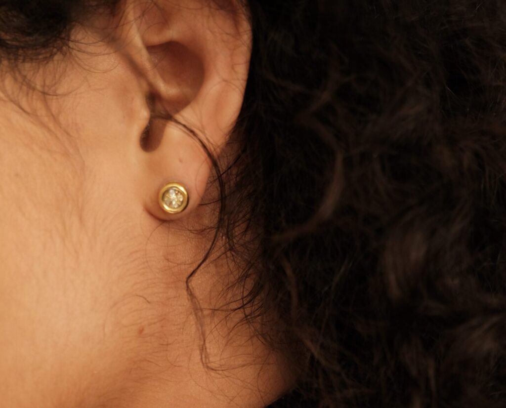 Micro Pave Stud Earrings – 18K Gold Micro Pave Stud Earrings – 18K Gold
