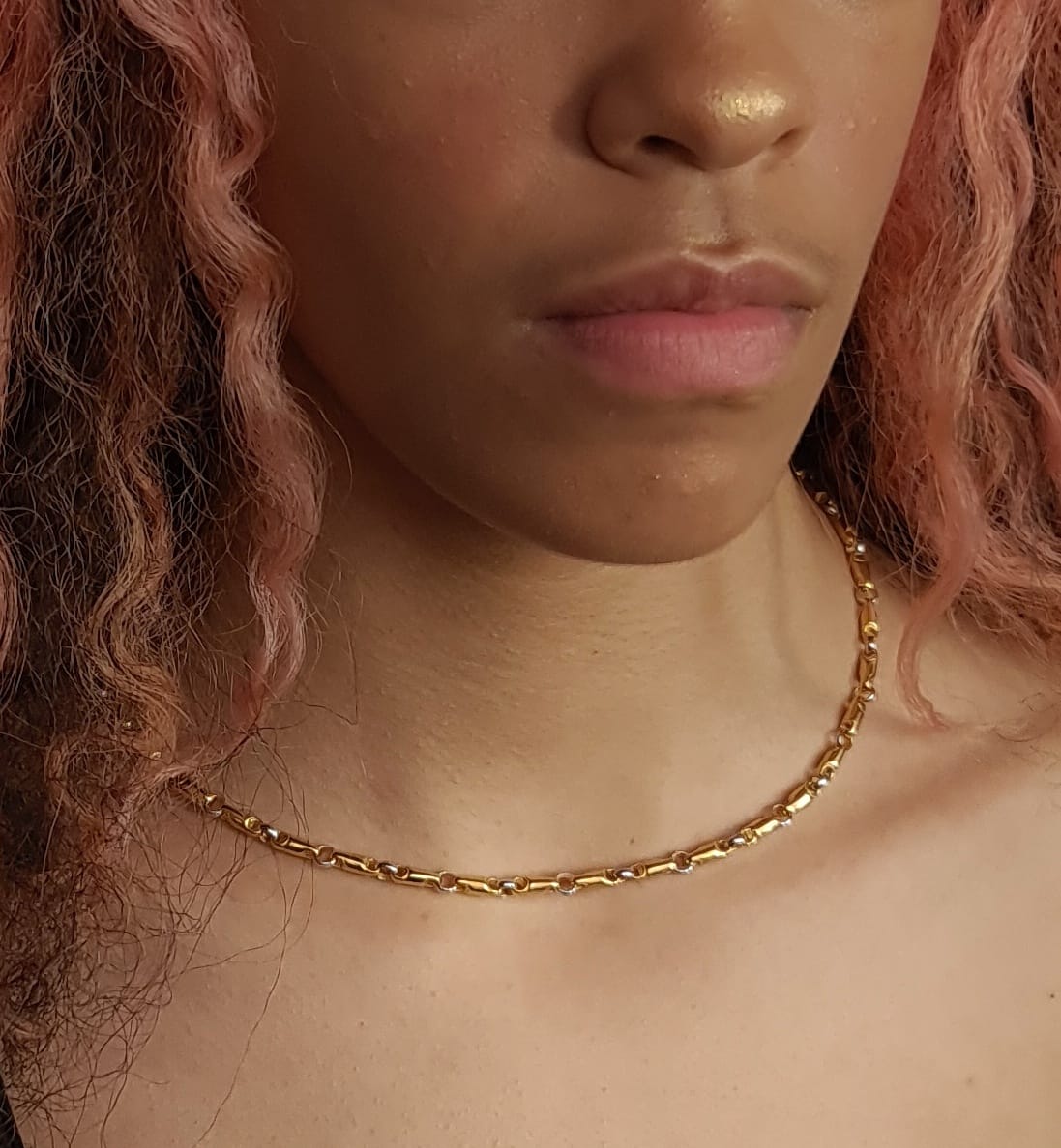 Molten Necklace – 18K Yellow Gold, White Gold