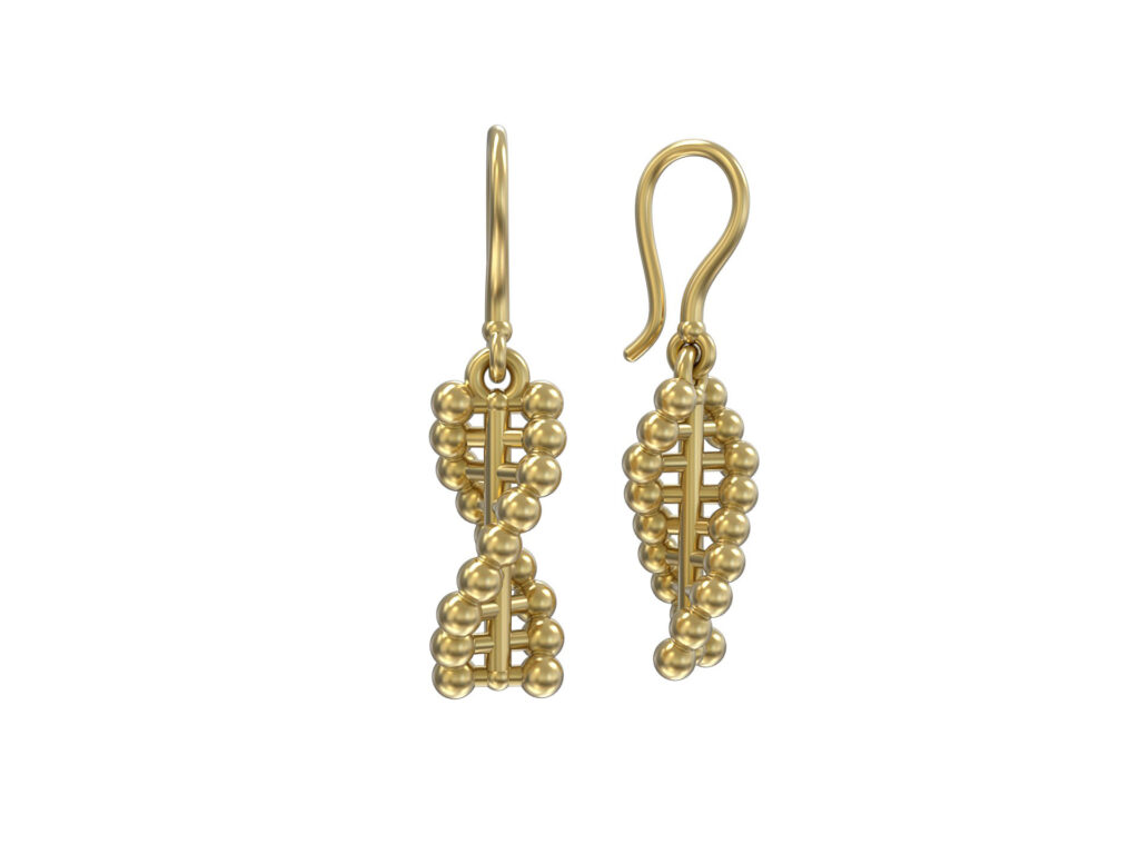 DNA Helix Earrings – 18K Vermeil Gold DNA Helix Earrings – 18K Vermeil Gold
