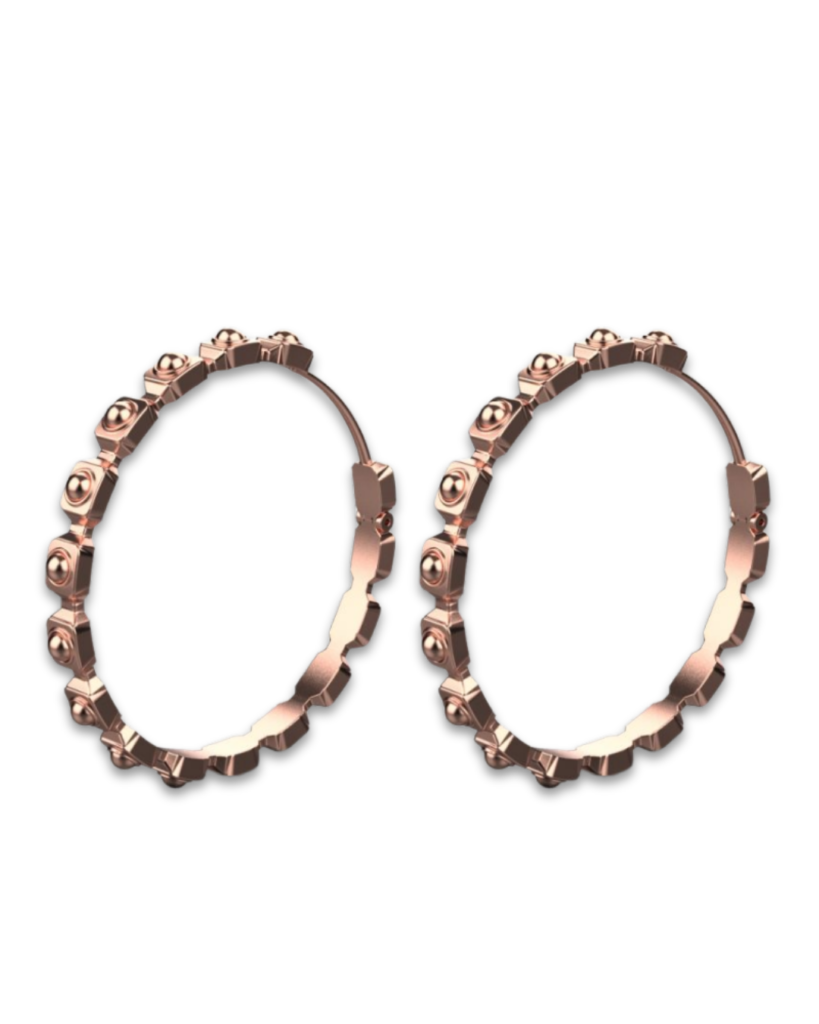 Empire XL Earrings – 18K Rose Gold Plated Sterling Silver