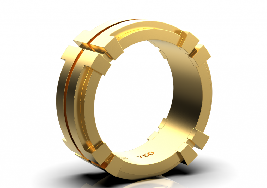 T-Crown Ring  – 18K Gold