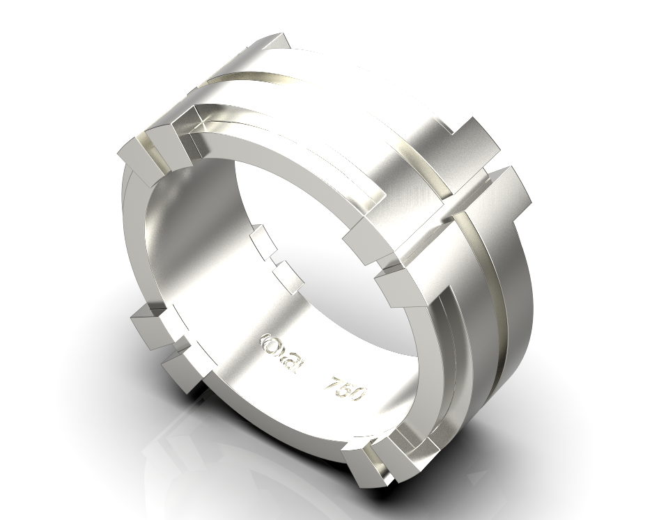 T-Crown Ring – 18K White Gold T-Crown Ring – 18K White Gold