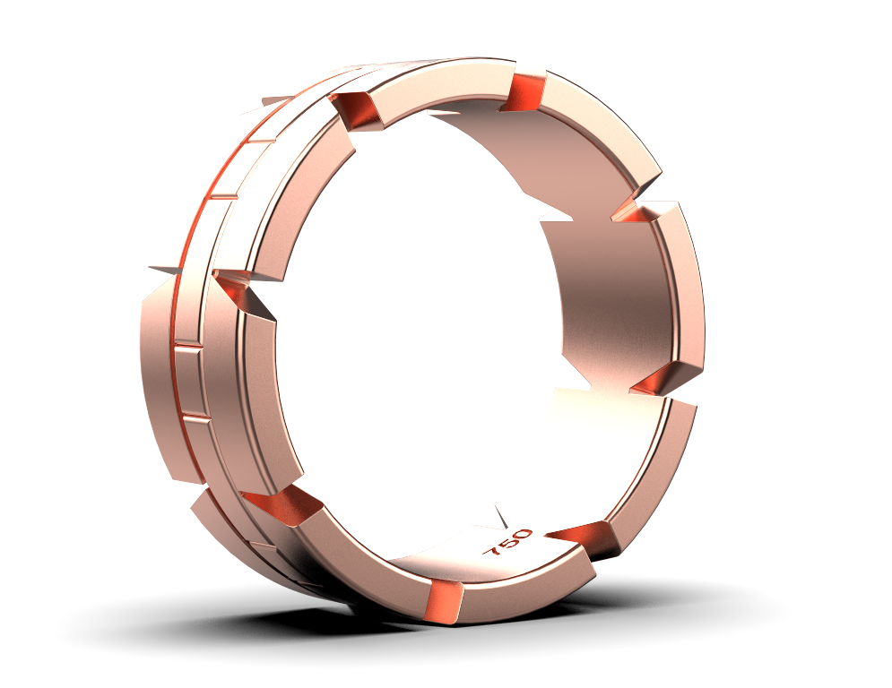 Linear Ring – 18K Rose Gold Linear Ring – 18K Rose Gold