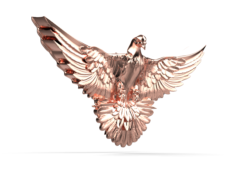 Dove Brooch – 18K Rose Gold Dove Brooch – 18K Rose Gold