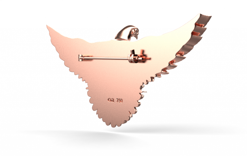 Dove Brooch – 18K Rose Gold Dove Brooch – 18K Rose Gold