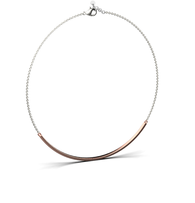 Katy Necklace II – 18K Rose Gold, White Gold