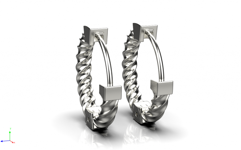 Twirl Earring – 18K White Gold Twirl Earring – 18K White Gold