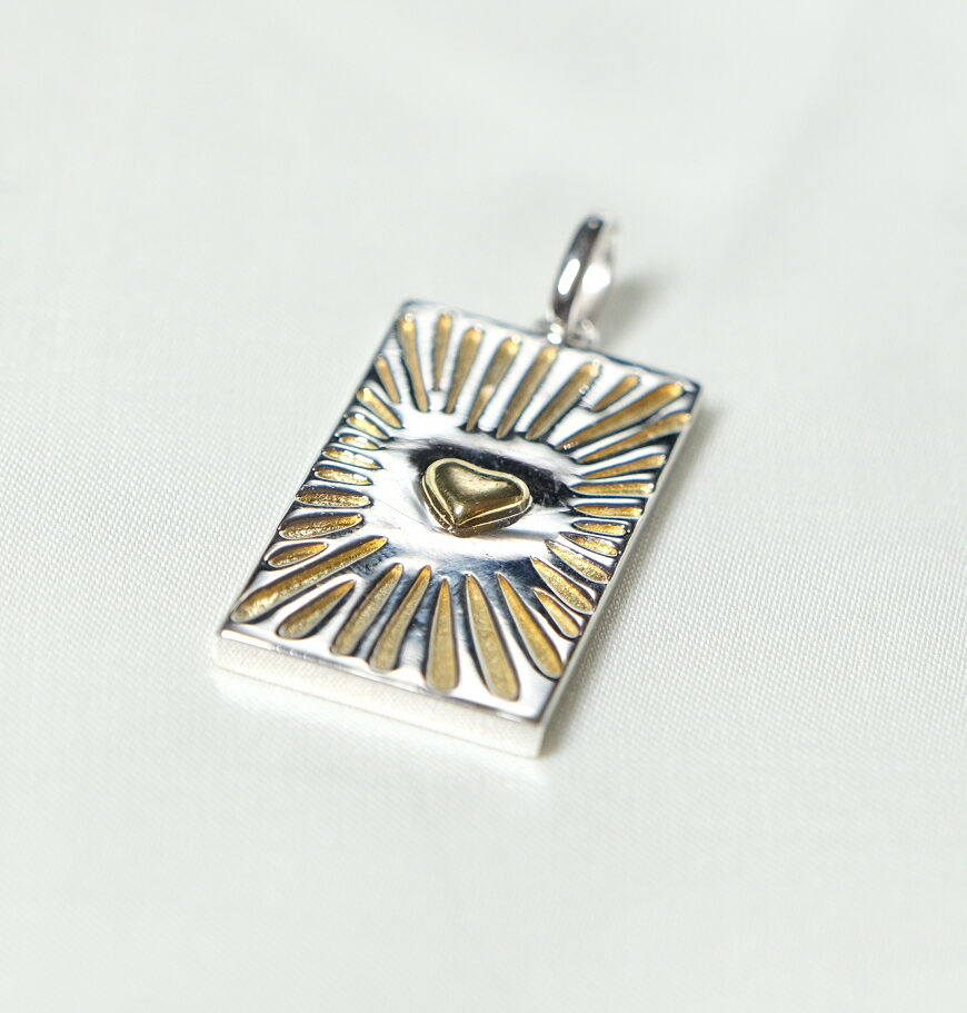 Love Pendant II – 18K Gold, White Gold