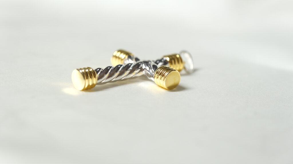 Cross Pendant -18K Gold, White Gold