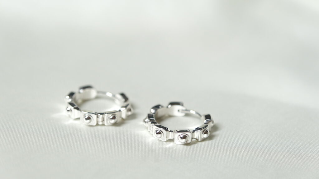 Empire Earring – 18K Sterling Silver Empire Earring – 18K Sterling Silver