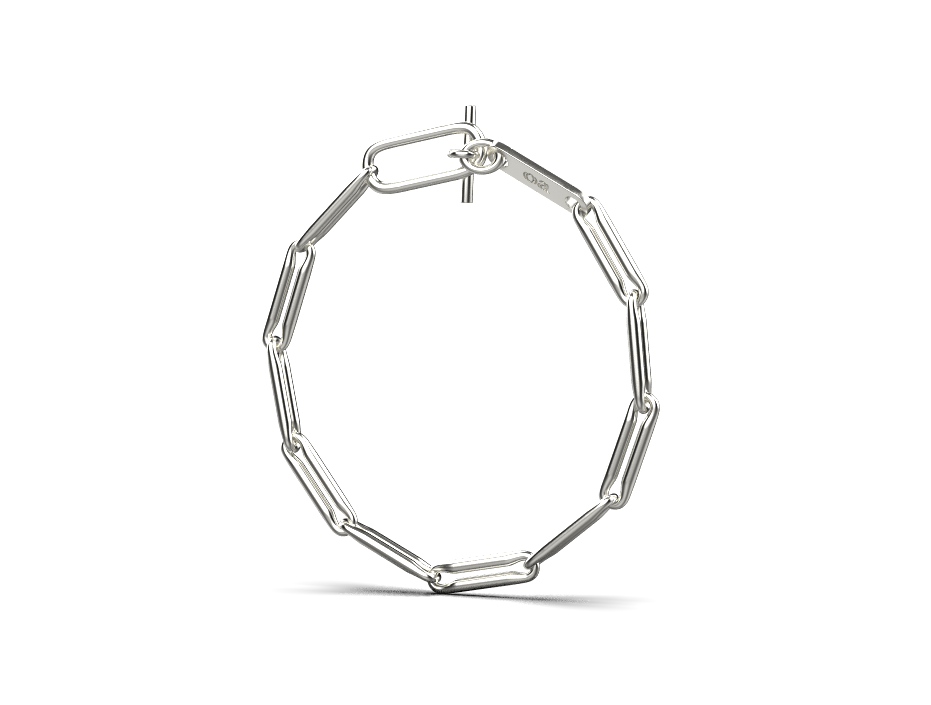 Linear Link Chain Bracelet – Sterling Silver Linear Link Chain Bracelet – Sterling Silver