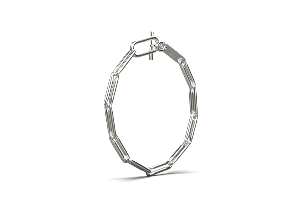 Linear Link Chain Bracelet – Sterling Silver Linear Link Chain Bracelet – Sterling Silver