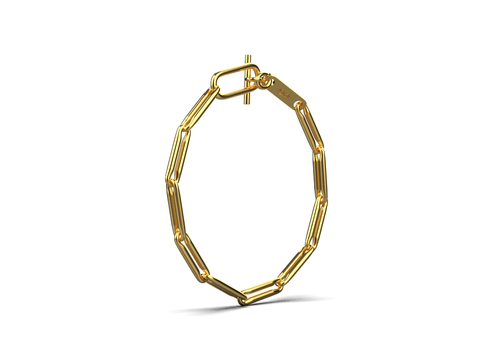 Linear Link Chain Bracelet – 18K Vermeil Gold