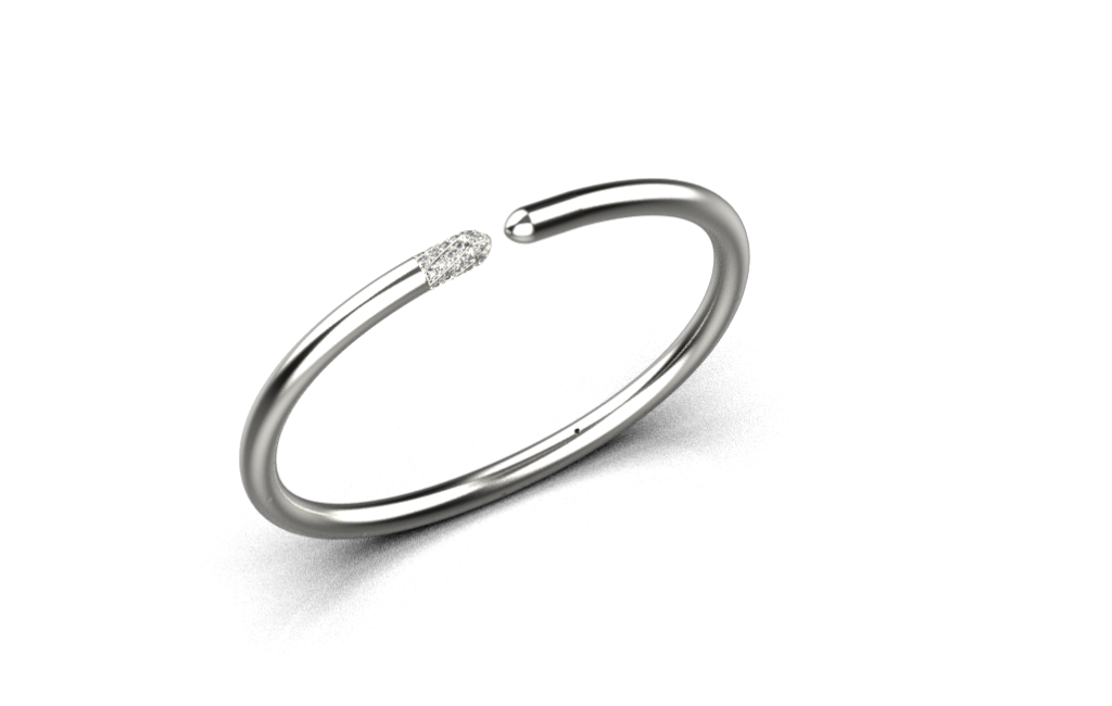 Linear Diamond Tip Bracelet 0.43ct – Sterling Silver