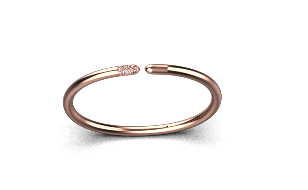 Linear Diamond Tip Bracelet 0.43ct – 18K Rose Gold Linear Diamond Tip Bracelet 0.43ct – 18K Rose Gold