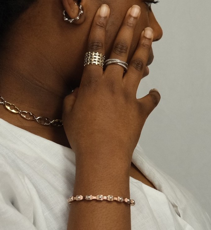 Empire Bangle – Sterling Silver Empire Bangle – Sterling Silver