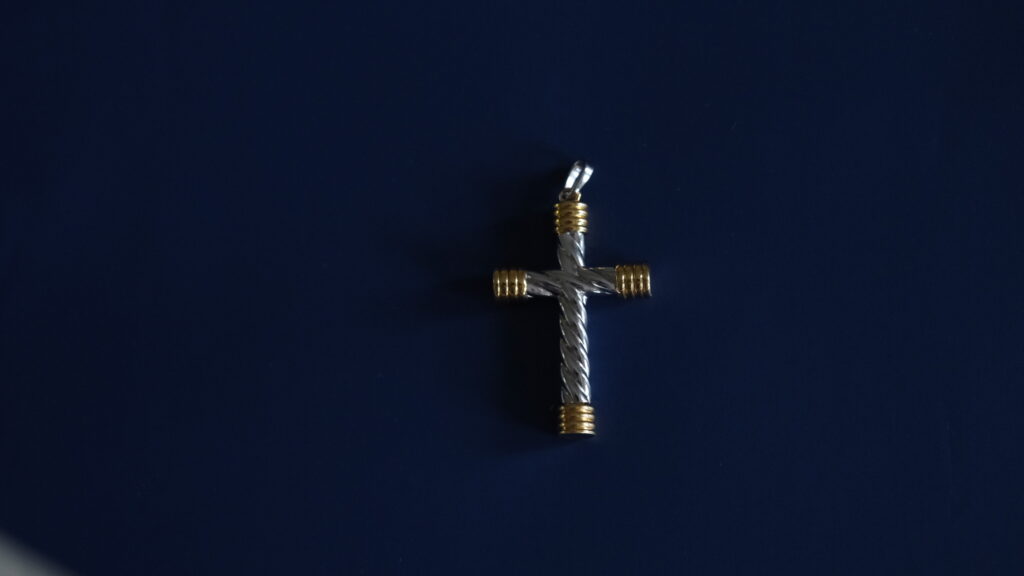 Cross Pendant -18K Gold, White Gold