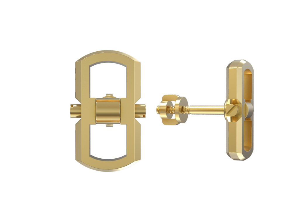 Linear Gap Earrings – 18K Vermeil Gold