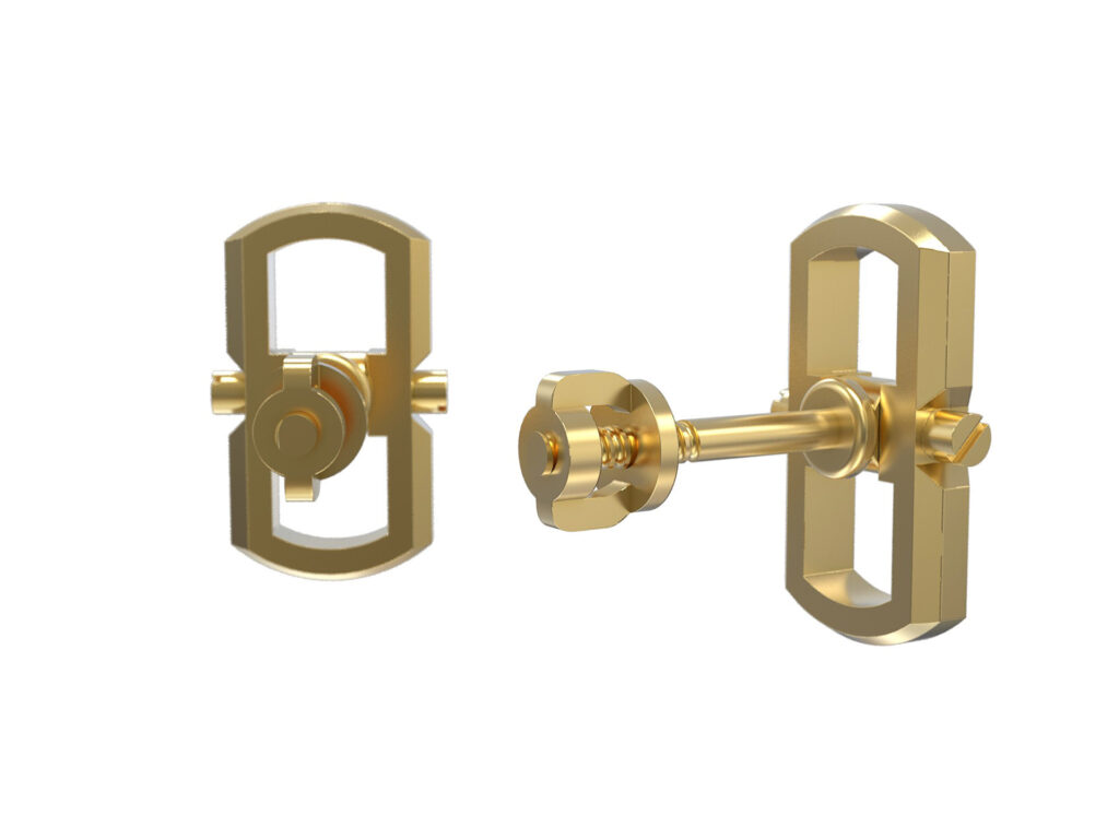 Linear Gap Earrings – 18K Vermeil Gold