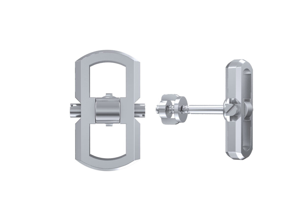 Linear Gap Earrings – Sterling Silver