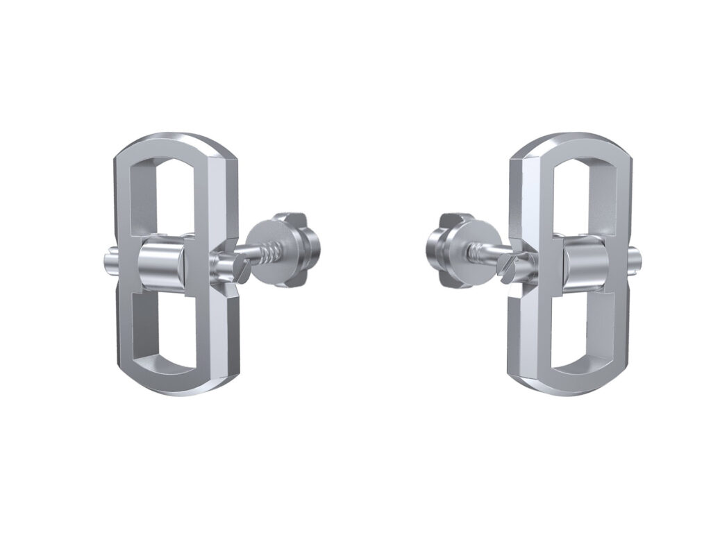 Linear Gap Earrings – Sterling Silver