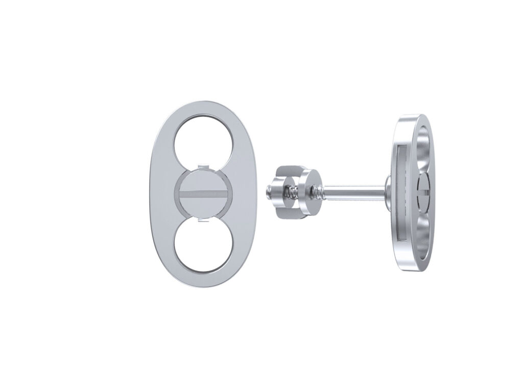 Button Earrings – 18K White Gold Button Earrings – 18K White Gold