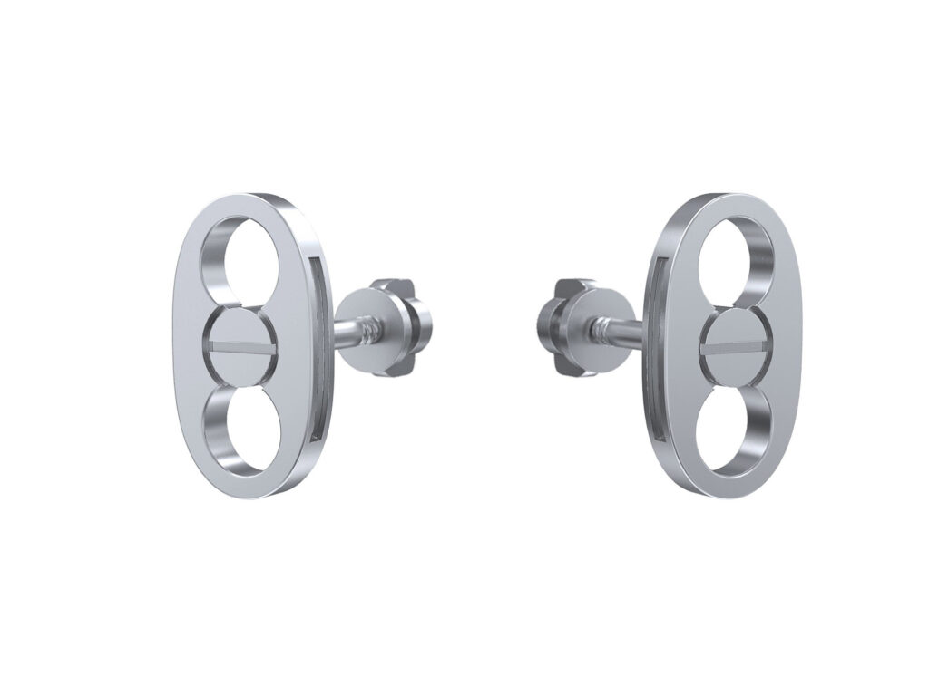 Button Earrings – 18K White Gold Button Earrings – 18K White Gold