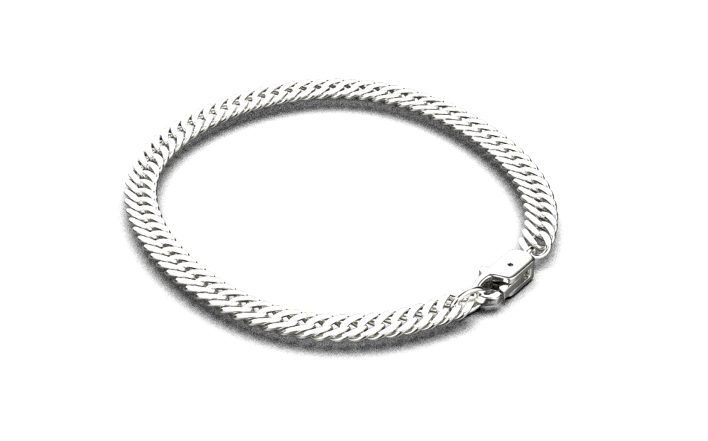 Flat Curb Chain Bracelet – 18K White Gold Flat Curb Chain Bracelet – 18K White Gold