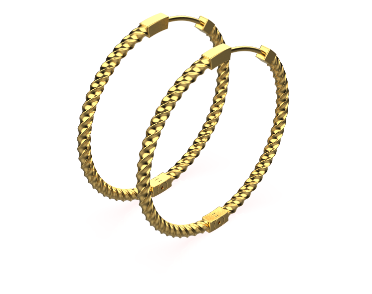 Twirl XL Earrings – 18K Vermeil Gold