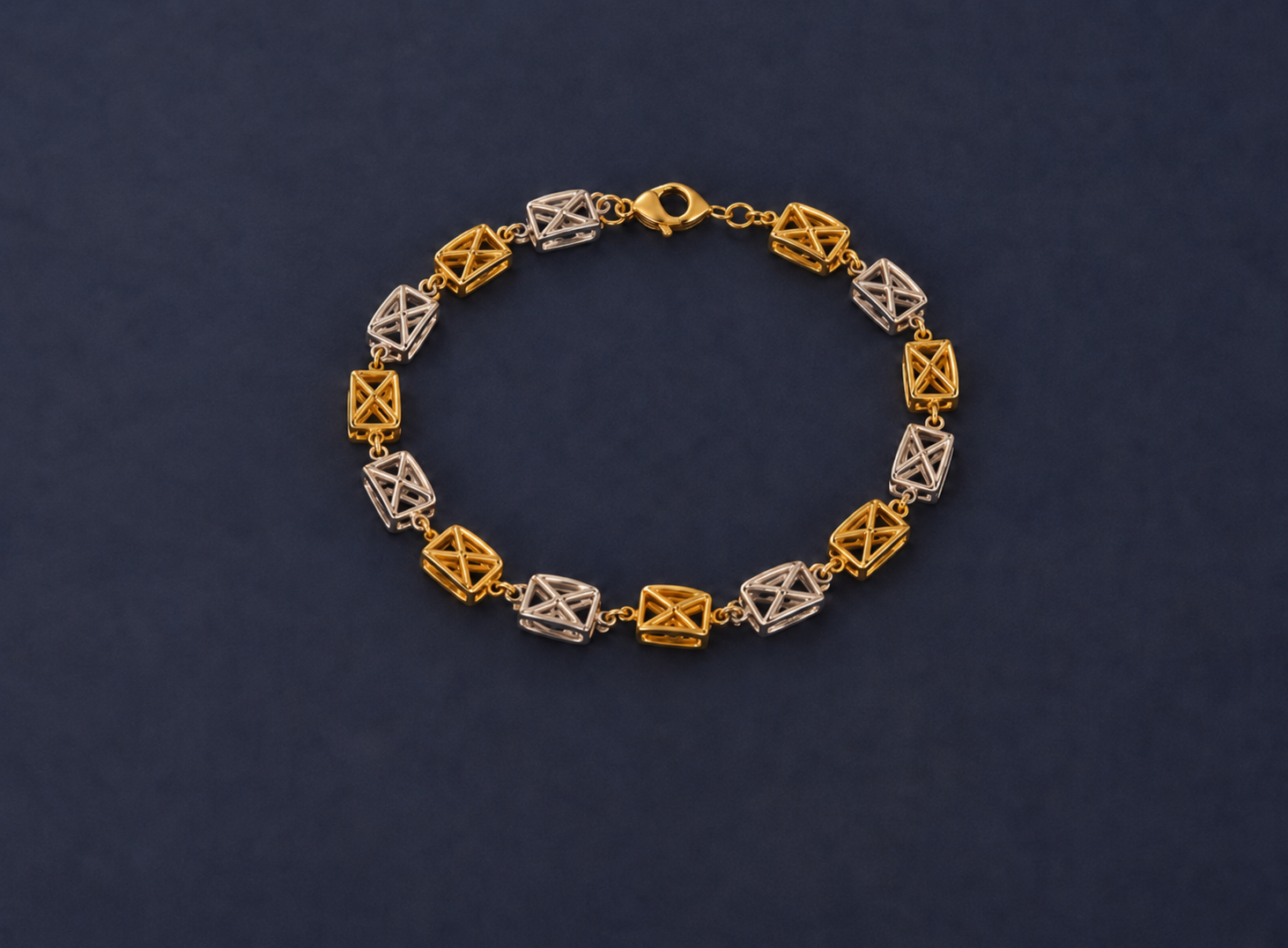 Alabaster Bracelet – 18K Gold, Rhodium Plated Sterling Silver