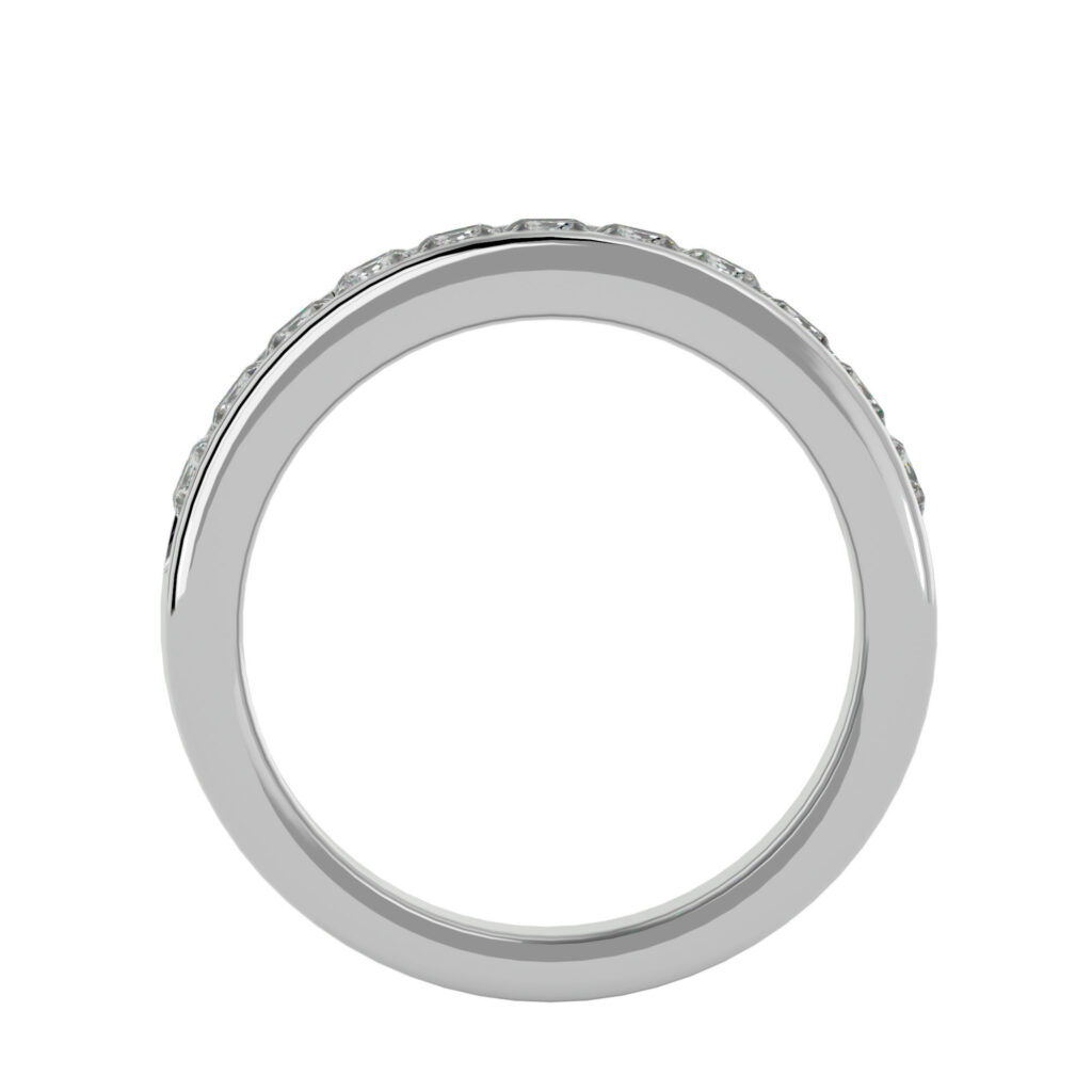Asscher Cut Ring 18K White Gold- 0.20ct