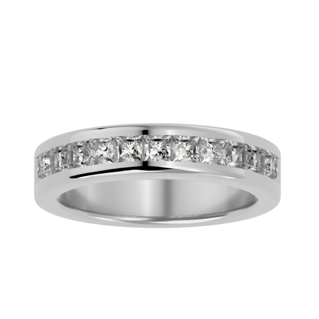 Asscher Cut Ring 18K White Gold- 0.20ct