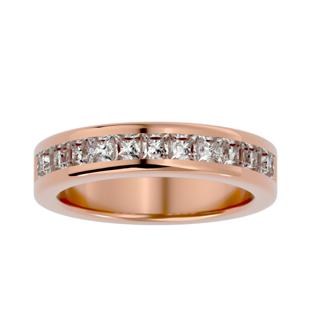 Asscher Cut Ring 18K Rose Gold- 0.20ct