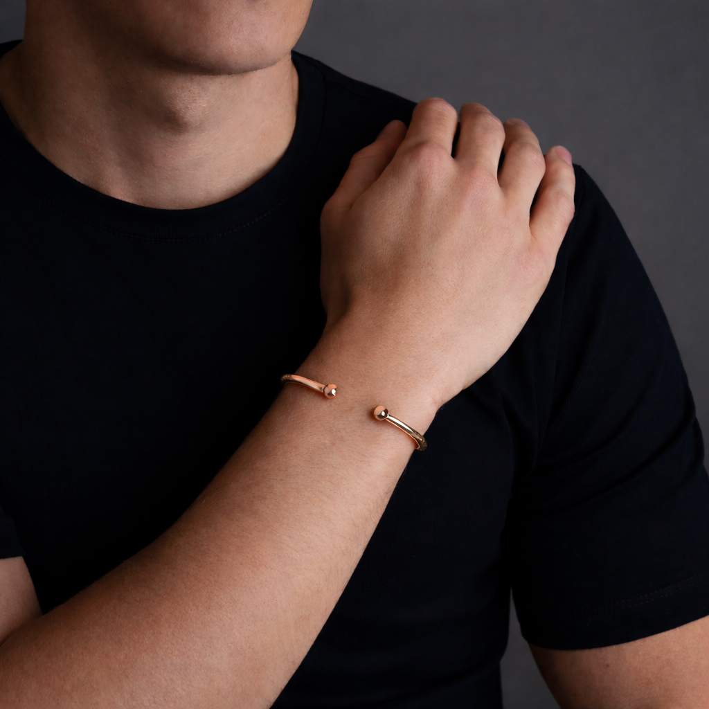 Ball Torque Bracelet – 18K Rose Gold Ball Torque Bracelet – 18K Rose Gold