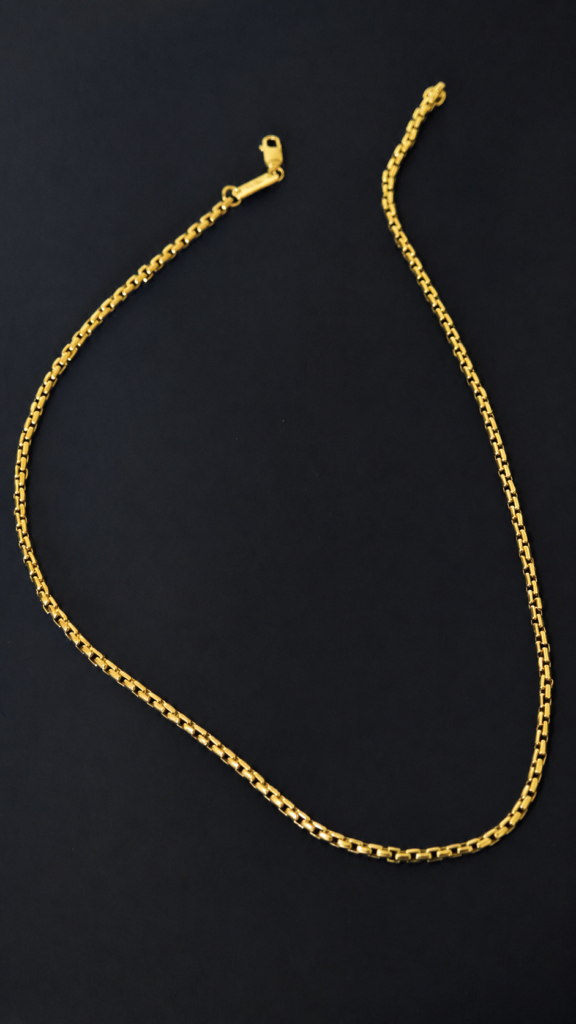 Box Chain Necklace – 18K Gold