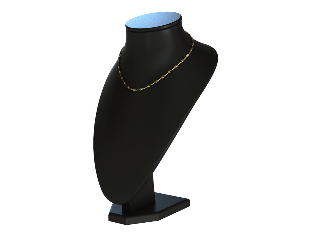 Spiral Button Link Necklace -18K Vermeil Gold Spiral Button Link Necklace -18K Vermeil Gold