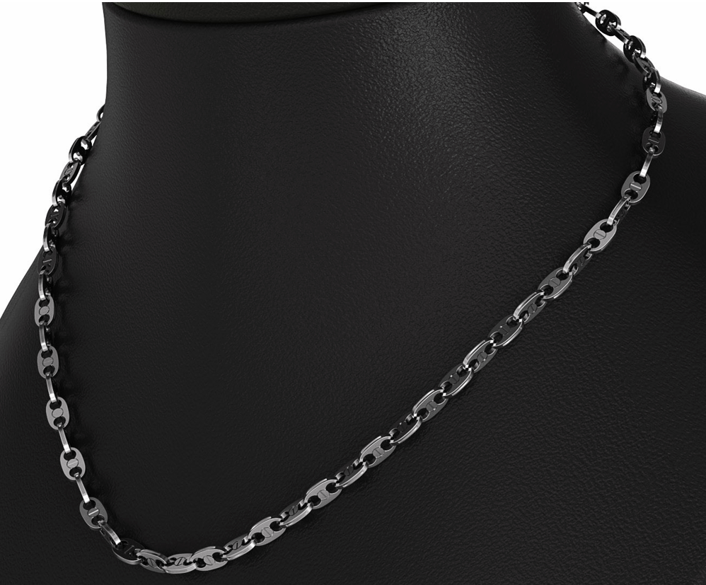 Button Chain Necklace – 18K White Gold Button Chain Necklace – 18K White Gold
