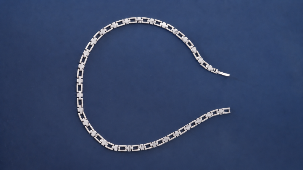 Cross Link Necklace – Sterling Silver