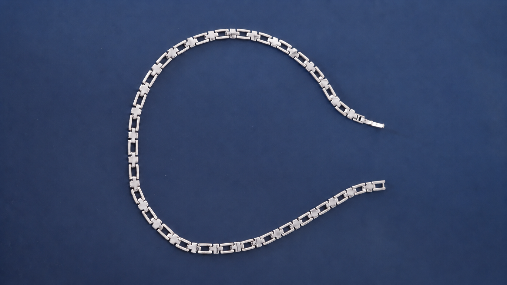 Cross Link Necklace – Sterling Silver