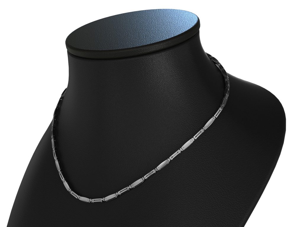 Flat T Chain Necklace - Platinum