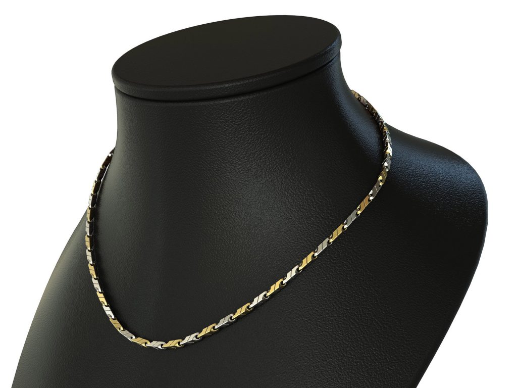 Cumbre Necklace – 18K Gold, Rhodium Plated Sterling Silver