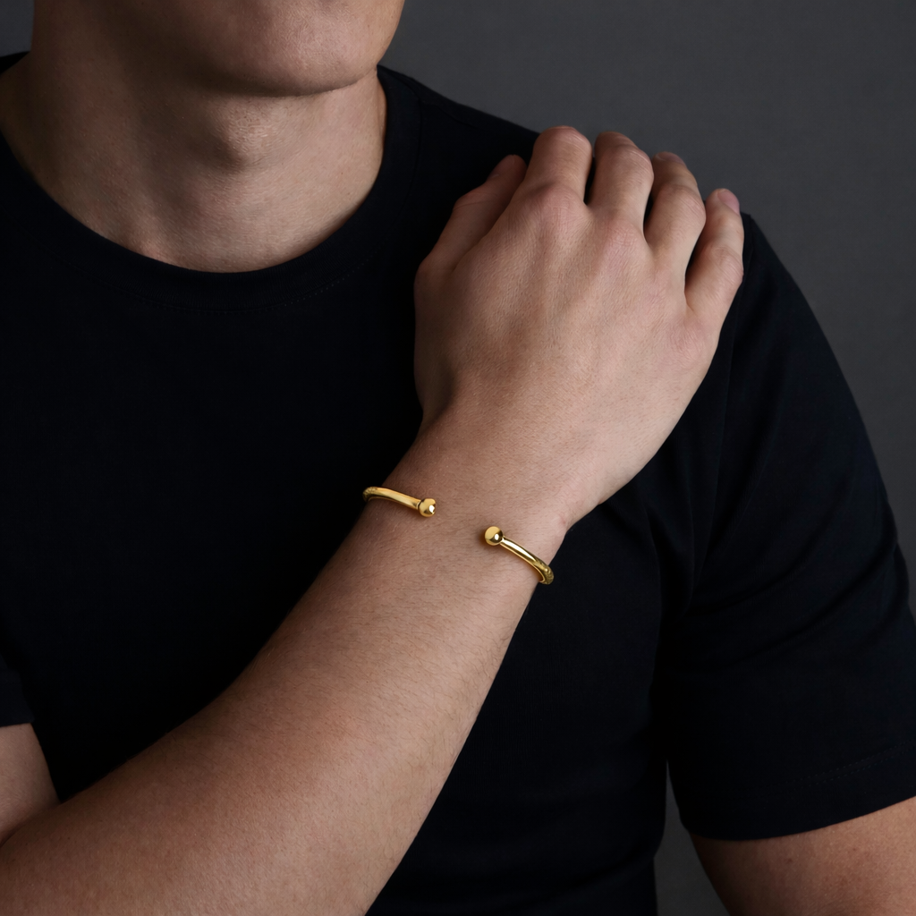 Ball Torque Bracelet – 18K Gold