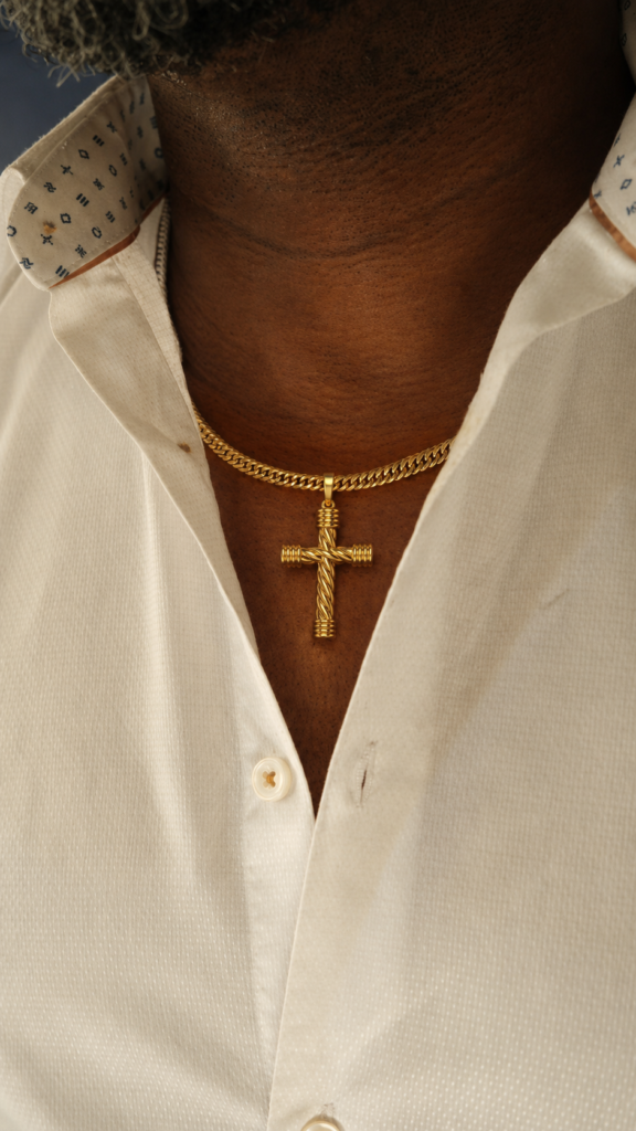 gold cross chain