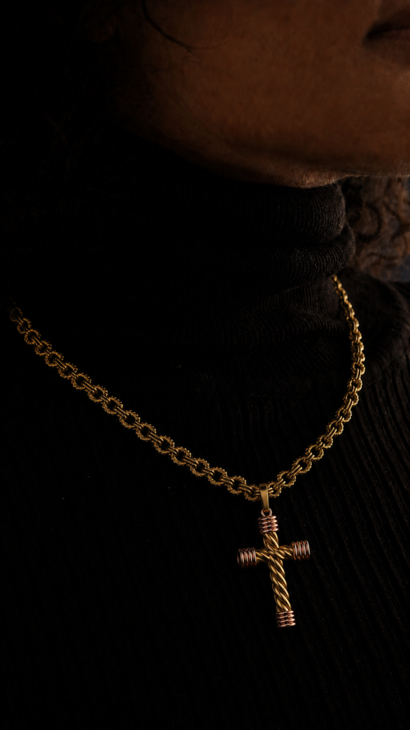 gold cross chain