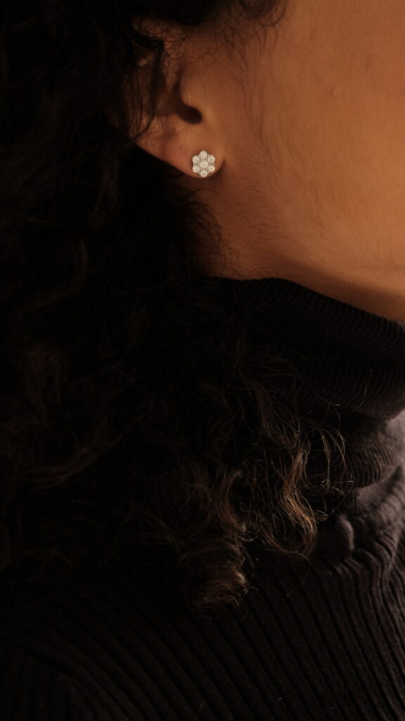 Cluster Stud Diamond Earrings – Platinum -1.7ct Cluster Stud Diamond Earrings – Platinum -1.7ct