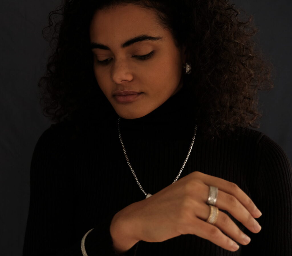 Box Chain Necklace – 18K White Gold