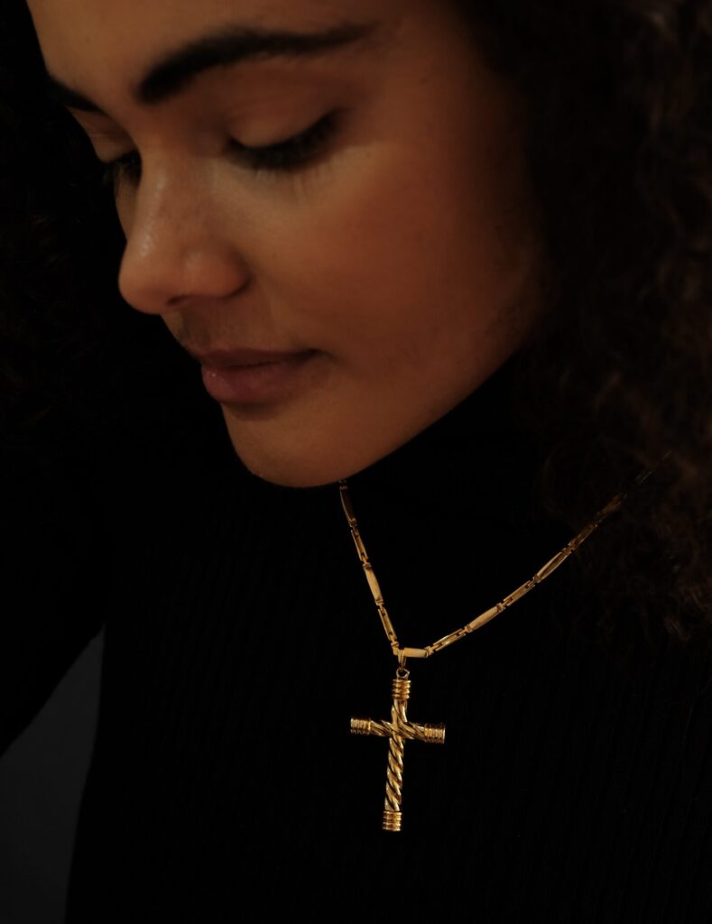 gold cross chain
